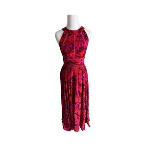 Anthropologie Abel The Label Charlotte‎ Floral Halter Neck Maxi Dress Size Small
